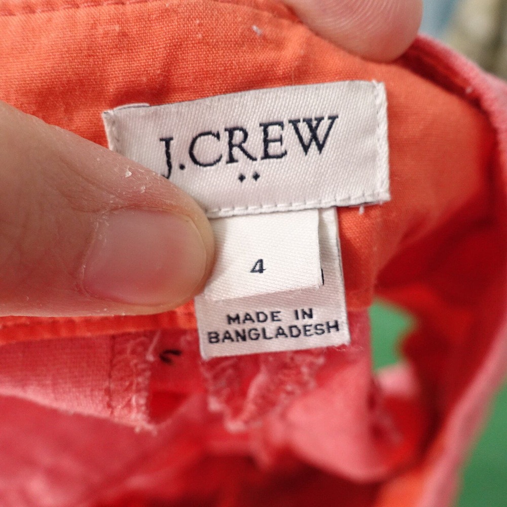 J CREW PINK LINEN BLEND SHORTS WOMENS SIZE 4 - Picture 5 of 6